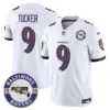 Mens Baltimore Ravens Maryland Patch Vapor Limited Jersey Est 1996 Patch Justin Tucker Jersey White