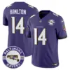 Mens Baltimore Ravens Maryland Patch Vapor Limited Jersey Est 1996 Patch Kyle Hamilton Jersey Purple