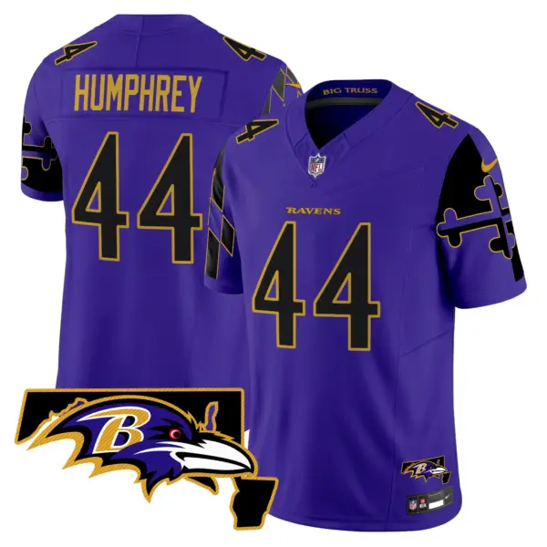 Mens Baltimore Ravens Maryland Flag Map Patch Vapor Limited Jersey Marlon Humphrey Jersey Purple Limited