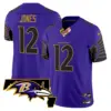 Mens Baltimore Ravens Maryland Patch Vapor Limited Jersey V2 Jacoby Jones Jersey Purple Limited