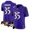 Mens Baltimore Ravens Maryland Flag Map Patch Vapor Limited Jersey Gus Edwards Jersey Purple