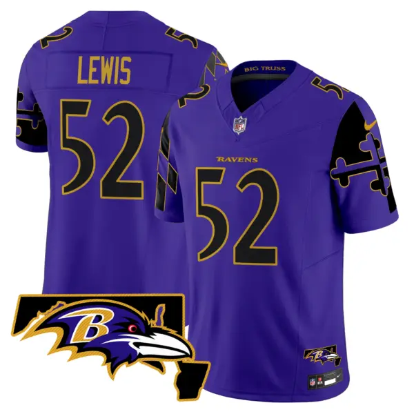 Mens Baltimore Ravens Maryland Flag Map Patch Vapor Limited Jersey Ray Lewis Jersey Purple Limited