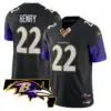 Mens Baltimore Ravens Maryland Patch Vapor Limited Jersey V2 Derrick Henry Jersey Black