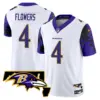 Mens Baltimore Ravens Maryland Flag Map Patch Vapor Limited Jersey Zay Flowers Jersey White