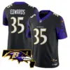 Mens Baltimore Ravens Maryland Flag Map Patch Vapor Limited Jersey Gus Edwards Jersey Black