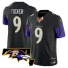 Mens Baltimore Ravens Maryland Patch Vapor Limited Jersey V2 Justin Tucker Jersey Black