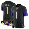Mens Baltimore Ravens Maryland Patch Vapor Limited Jersey V2 Joe D Jersey Black