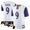 Mens Baltimore Ravens Maryland Patch Vapor Limited Jersey V2 Justin Tucker Jersey White