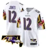 Mens Baltimore Ravens Maryland Flag Game Jersey Jacoby Jones Jersey White