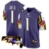 Mens Baltimore Ravens Maryland Flag Game Jersey Joe D Jersey Purple