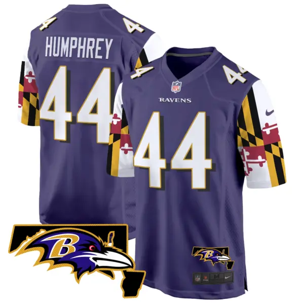 Mens Baltimore Ravens Maryland Flag Game Jersey Marlon Humphrey Jersey Purple