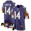 Mens Baltimore Ravens Maryland Flag Game Jersey Kyle Hamilton Jersey Purple