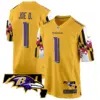 Mens Baltimore Ravens Maryland Flag Game Jersey Joe D Jersey Gold