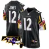 Mens Baltimore Ravens Maryland Flag Game Jersey Jacoby Jones Jersey Black
