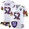 Mens Baltimore Ravens Joe D Jacoby Patch Vapor Limited Jersey V2 Ray Lewis Jersey White