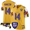 Mens Baltimore Ravens Joe D Jacoby Patch Vapor Limited Jersey V2 Kyle Hamilton Jersey Gold