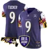 Mens Baltimore Ravens Joe D Jacoby Patch Vapor Limited Jersey V2 Justin Tucker Jersey Purple