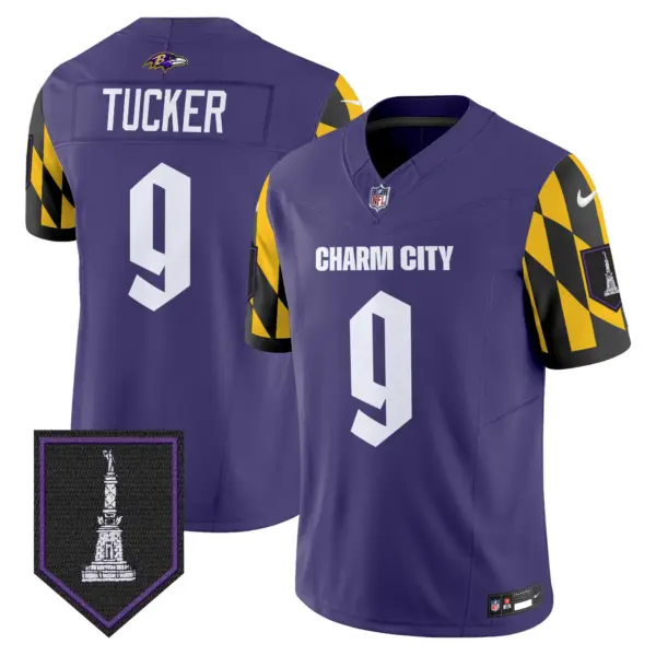 Mens Baltimore Ravens City Edition Patch Vapor Limited Jersey Justin Tucker Jersey Purple