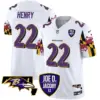 Mens Baltimore Ravens Joe D Jacoby Patch Vapor Limited Jersey V2 Derrick Henry Jersey White