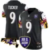 Mens Baltimore Ravens Joe D Jacoby Patch Vapor Limited Jersey V2 Justin Tucker Jersey Black