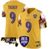 Mens Baltimore Ravens Joe D Jacoby Patch Vapor Limited Jersey V2 Justin Tucker Jersey Gold