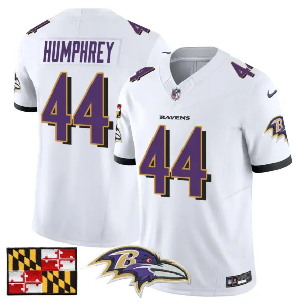 Mens Baltimore Ravens 2024 Maryland Flag Vapor Limited Jersey Maron Humphley Jersey White