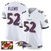 Mens Baltimore Ravens 2024 Maryland Flag Vapor Limited Jersey Ray Lewis Jersey White