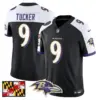 Mens Baltimore Ravens 2024 Maryland Flag Vapor Limited Jersey Justin Tucker Jersey Black Alternate