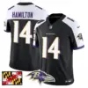 Mens Baltimore Ravens 2024 Maryland Flag Vapor Limited Jersey Kyle Hamilton Jersey Black Alternate