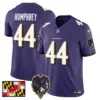Mens Baltimore Ravens 2024 Maryland Flag Vapor Limited Jersey V2 Marlon Humphley Jersey Purple