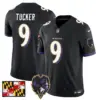 Mens Baltimore Ravens 2024 Maryland Flag Vapor Limited Jersey V2 Justin Tucker Jersey Black