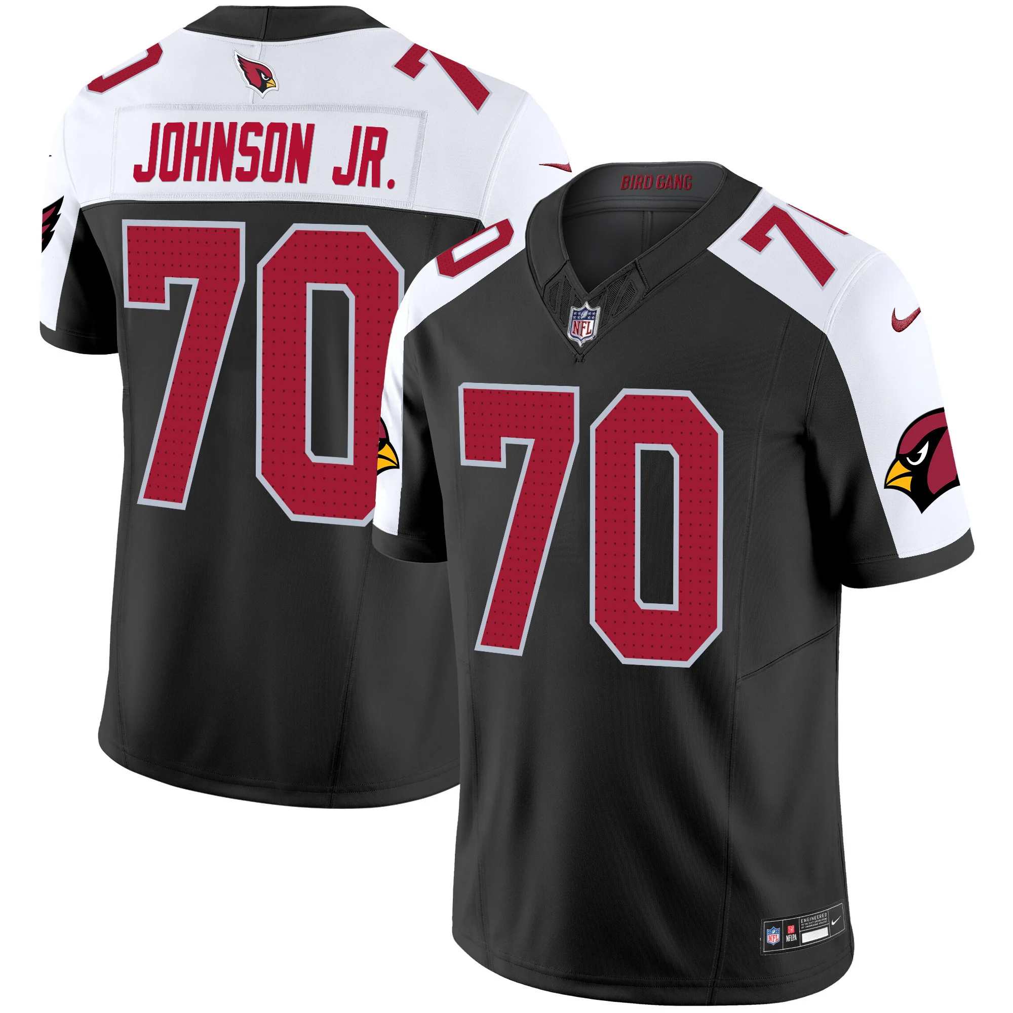 Mens Arizona Cardinals 2024 Vapor Limited Jersey Paris Johnson Jr Jersey Black Alternate