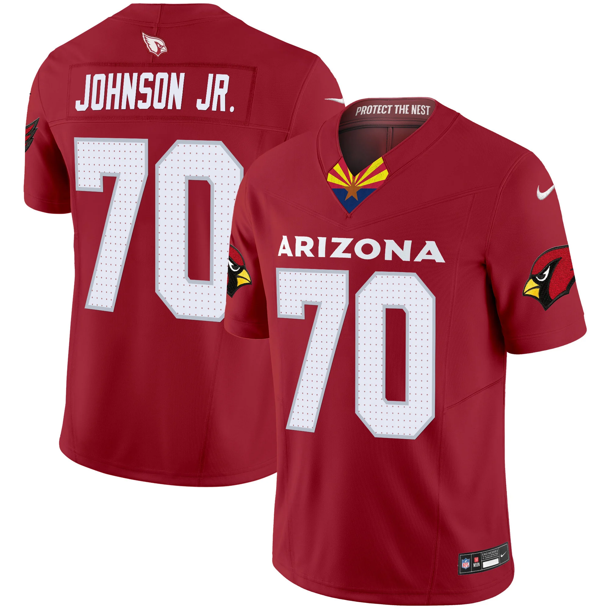 Mens Arizona Cardinals 2024 Special Vapor Limited Jersey V2 Paris Johnson Jr Jersey Red