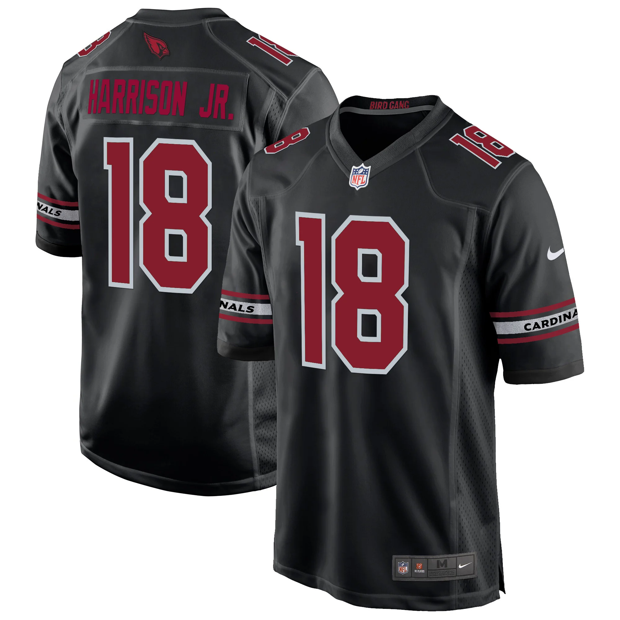 Mens Arizona Cardinals 2024 Game Jersey Marvin Harrison Jr Jersey Black