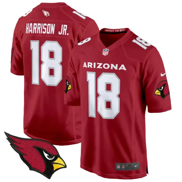 Mens Arizona Cardinals 2024 Game Jersey Marvin Harrison Jr Jersey Red