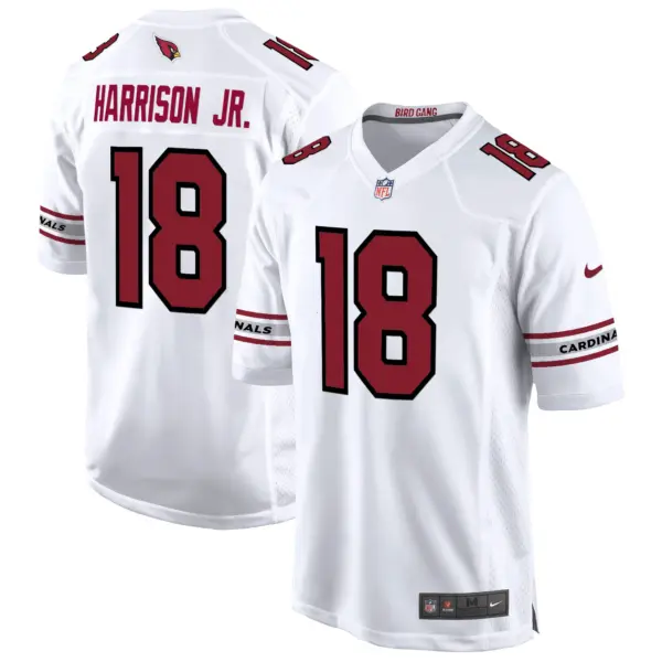 Mens Arizona Cardinals 2024 Game Jersey Marvin Harrison Jr Jersey White