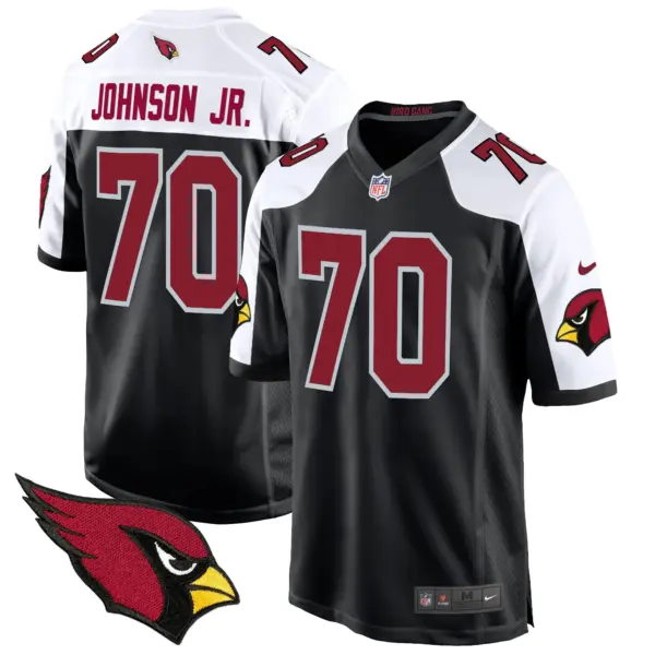 Mens Arizona Cardinals 2024 Game Jersey Paris Johnson Jr Jersey Black Alternate ‘