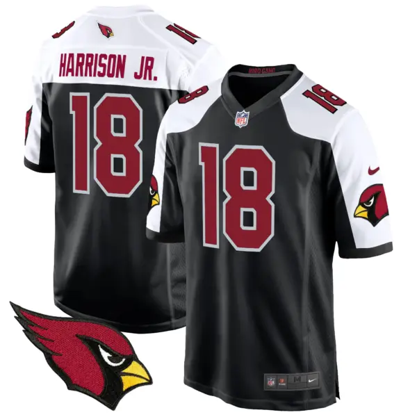 Mens Arizona Cardinals 2024 Game Jersey Marvin Harrison Jr Jersey Black Alternate