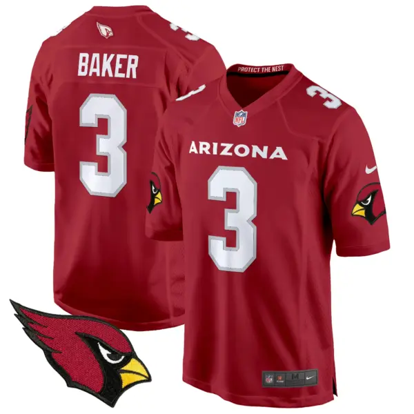 Mens Arizona Cardinals 2024 Game Jersey Budda Baker Jersey Red
