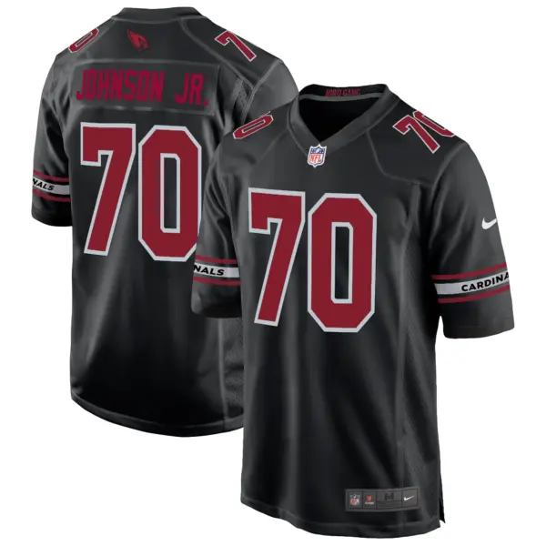 Mens Arizona Cardinals 2024 Game Jersey Paris Johnson Jr Jersey Black