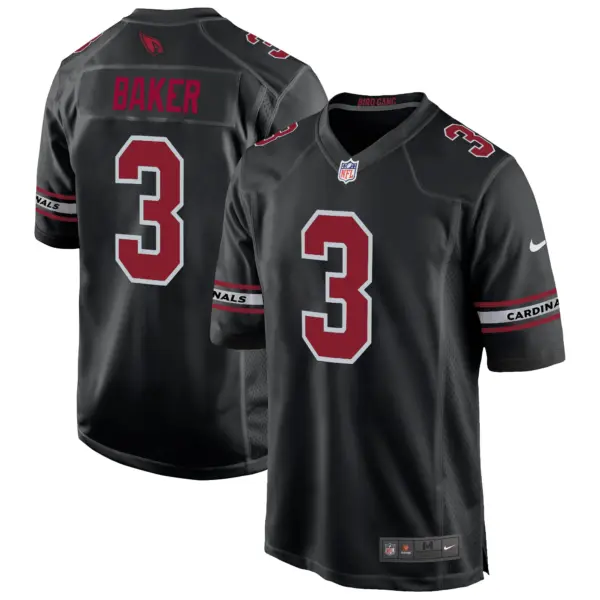 Mens Arizona Cardinals 2024 Game Jersey Budda Baker Jersey Black