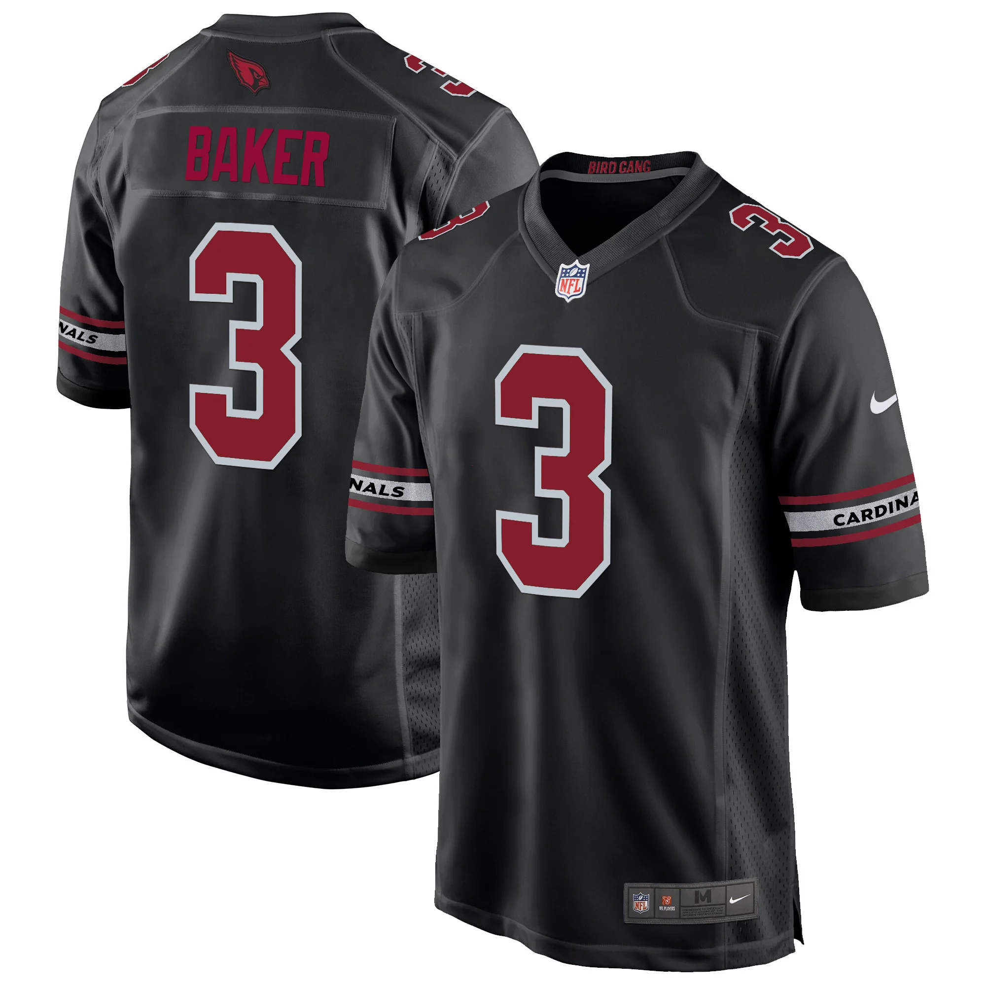 Mens Arizona Cardinals 2024 Game Jersey Budda Baker Jersey Black