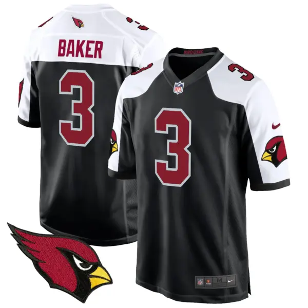 Mens Arizona Cardinals 2024 Game Jersey Budda Baker Jersey Black Alternate