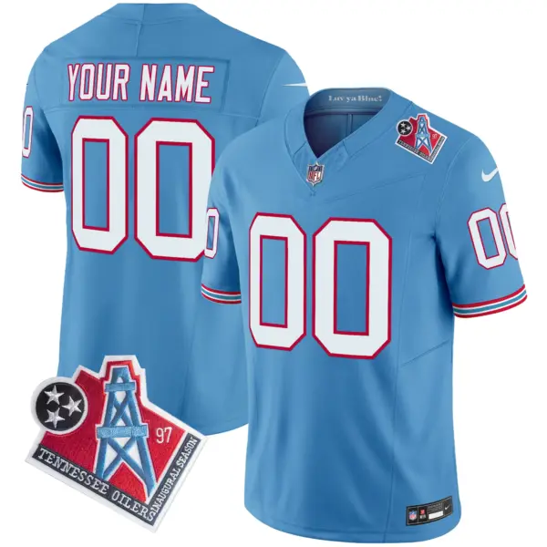 Men’s Tennessee Titans 1997 Throwback Limited Vapor Limited Custom Jersey Light Blue