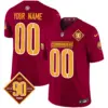 Men’s Washington Commanders 90Th Anniversary Vapor Limited Custom Jersey V4 Burgundy