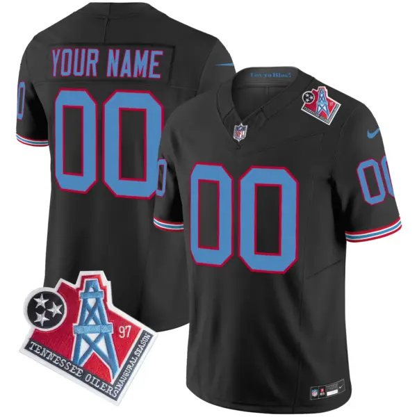 Men’s Tennessee Titans 1997 Throwback Limited Vapor Limited Custom Jersey Black