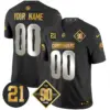 Men’s Washington Commanders 90Th Sean Taylor Patch Gold Vapor Limited Custom Jersey Black Limited