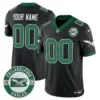 Men’s Philadelphia Eagles 2024 Throwback Vapor Limited Custom Jersey Est 1933 Patch Black