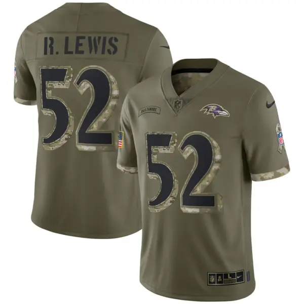 Men’s Ray Lewis Baltimore Ravens Salute To Service Jersey All Stitched