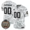 Men’s Minnesota Vikings 2024 Salute To Service Establishment Year Patch Vapor Limited Custom Jersey Army